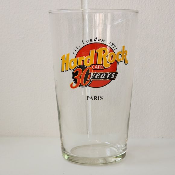 Vintage Hard Rock Cafe 30 Years Pint Glass 16oz - Arcoroc - Picture 3 of 11